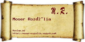Moser Rozália névjegykártya