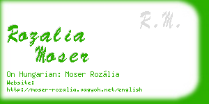 rozalia moser business card